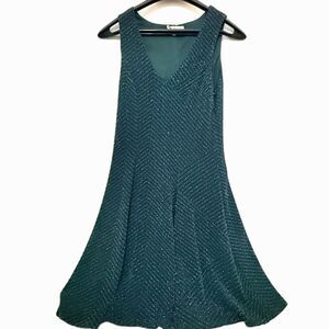Charlotte Russe Mini‎ Sleeveless Dress Women's Small Green V-Neck Sparkly